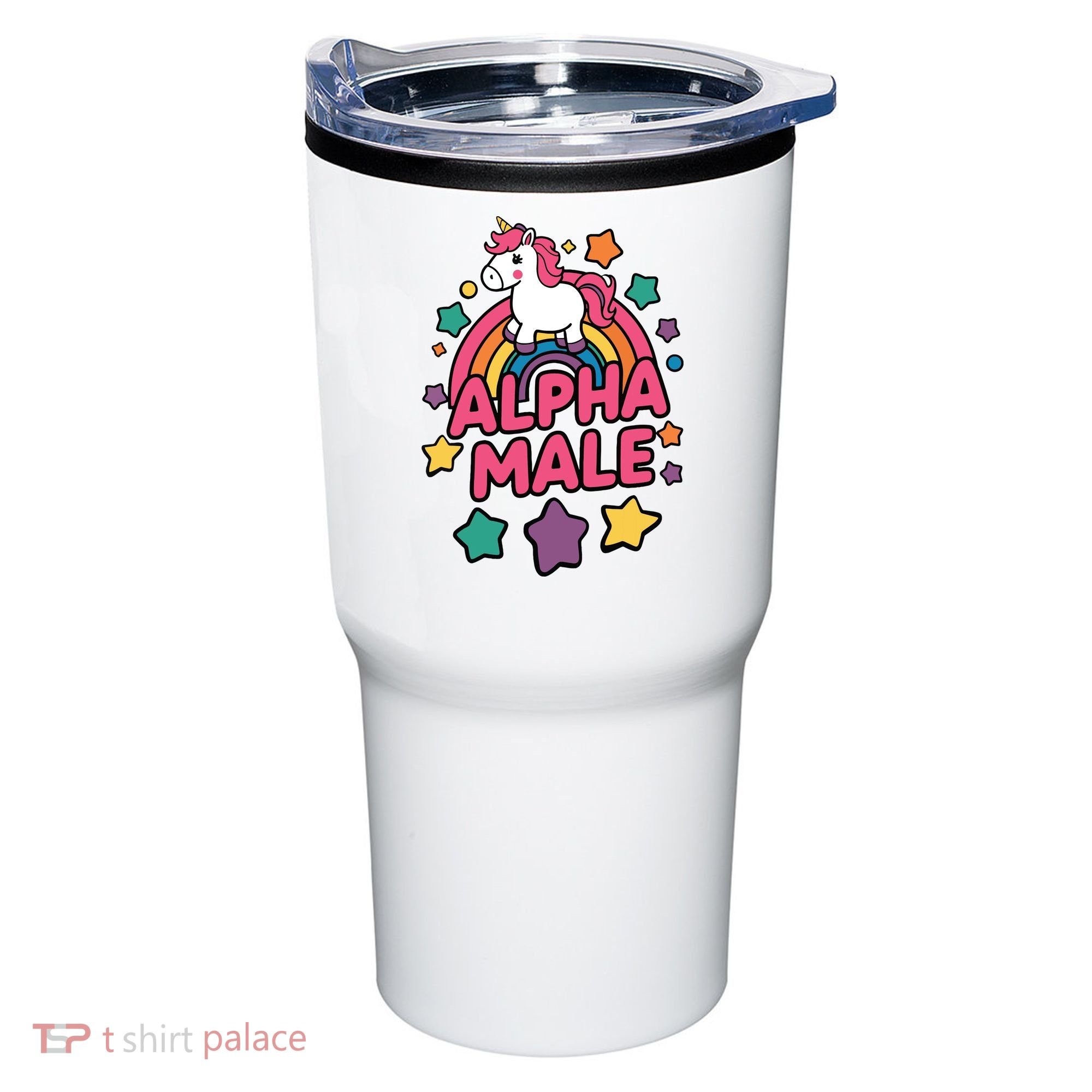 Alpha Male Unicorn Funny Embarrassing Joke Ironic Tumbler