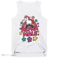 Alpha Male Unicorn Funny Embarrassing Joke Ironic Tank Top thumb 0