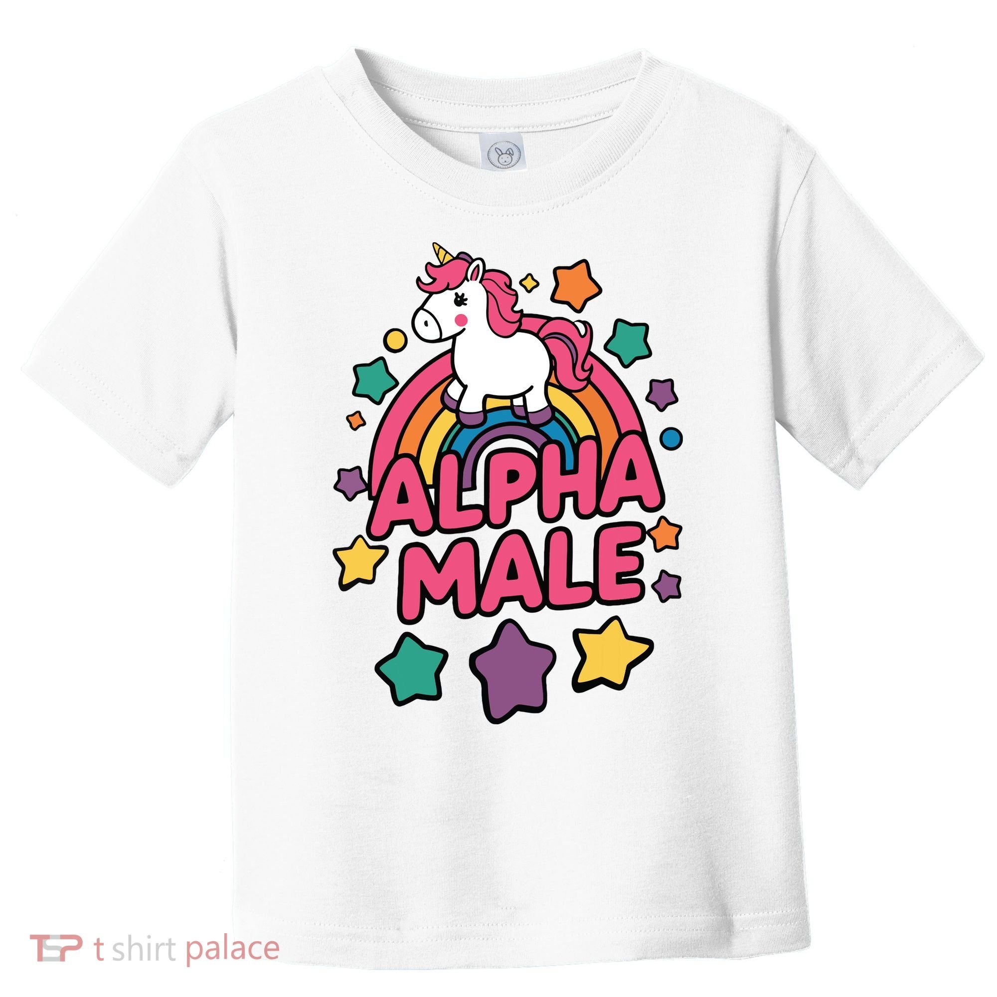 Alpha Male Unicorn Funny Embarrassing Joke Ironic Toddler T-Shirt
