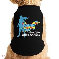Autism Mom Unbreakable Autism Awareness Puzzle Gift Doggie Tank thumb 0