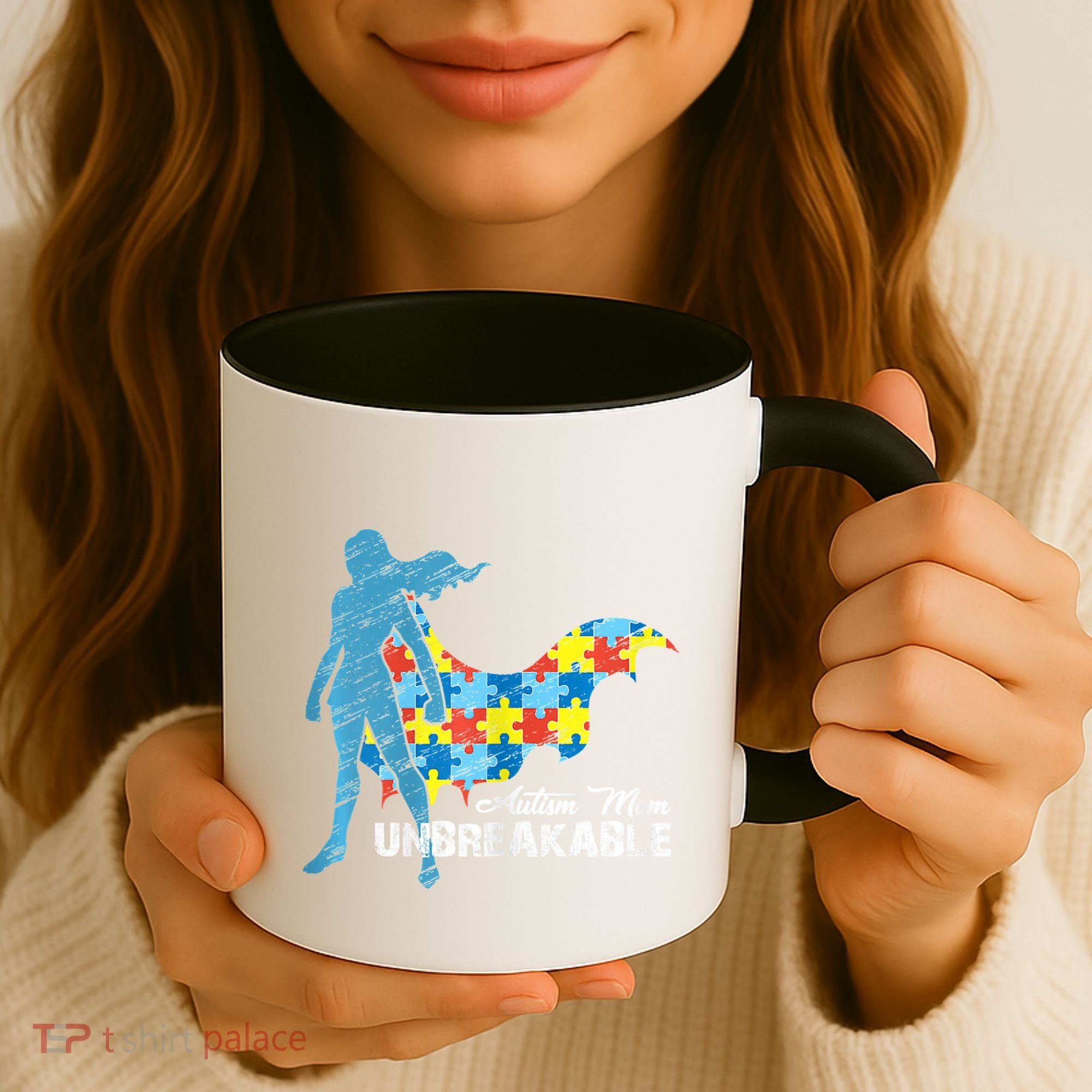 Autism Mom Unbreakable Autism Awareness Puzzle Gift Coffee Mug