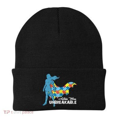 Autism Mom Unbreakable Autism Awareness Puzzle Gift Beanie