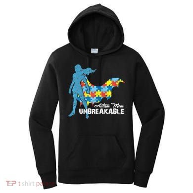 Autism Mom Unbreakable Autism Awareness Puzzle Gift Women's Hoodie