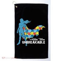 Autism Mom Unbreakable Autism Awareness Puzzle Gift Golf Towel thumb 0