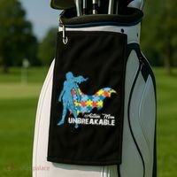 Autism Mom Unbreakable Autism Awareness Puzzle Gift Golf Towel thumb 2