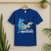 Autism Mom Unbreakable Autism Awareness Puzzle Gift T-Shirt thumb 2