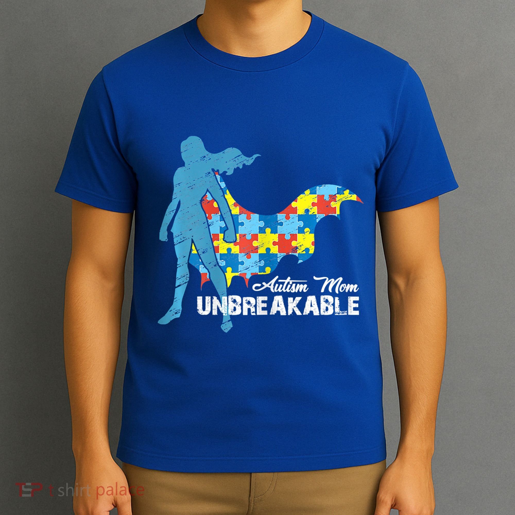 Autism Mom Unbreakable Autism Awareness Puzzle Gift T-Shirt