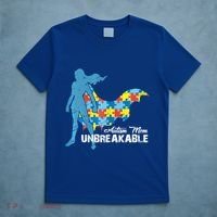 Autism Mom Unbreakable Autism Awareness Puzzle Gift T-Shirt thumb 5