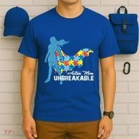 Autism Mom Unbreakable Autism Awareness Puzzle Gift T-Shirt thumb 6