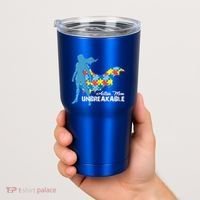 Autism Mom Unbreakable Autism Awareness Puzzle Gift Tumbler thumb 2