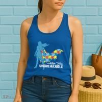 Autism Mom Unbreakable Autism Awareness Puzzle Gift Women's Tank Top thumb 2