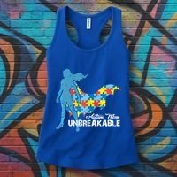 Autism Mom Unbreakable Autism Awareness Puzzle Gift Women's Tank Top thumb 3