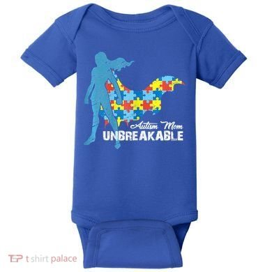 Autism Mom Unbreakable Autism Awareness Puzzle Gift Baby Bodysuit