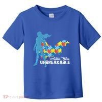 Autism Mom Unbreakable Autism Awareness Puzzle Gift Toddler T-Shirt thumb 0