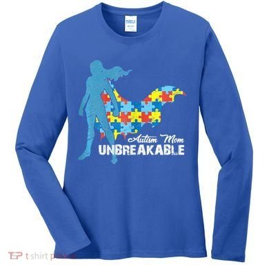 Autism Mom Unbreakable Autism Awareness Puzzle Gift Women's Long Sleeve Shirt