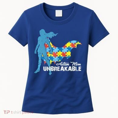 Autism Mom Unbreakable Autism Awareness Puzzle Gift Women's T-Shirt