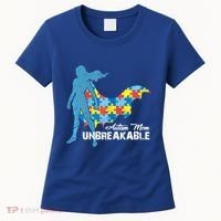 Autism Mom Unbreakable Autism Awareness Puzzle Gift Women's T-Shirt thumb 0