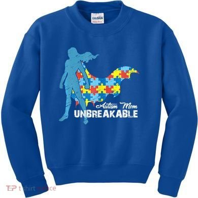 Autism Mom Unbreakable Autism Awareness Puzzle Gift Kids Sweatshirt