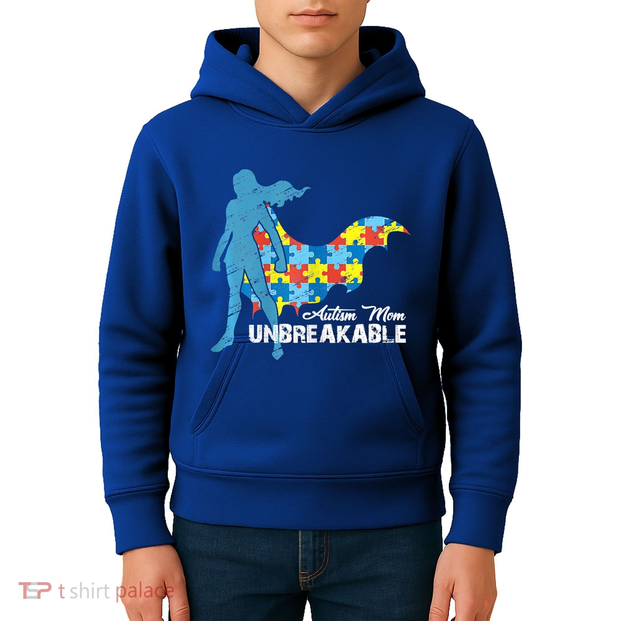 Autism Mom Unbreakable Autism Awareness Puzzle Gift Kids Hoodie