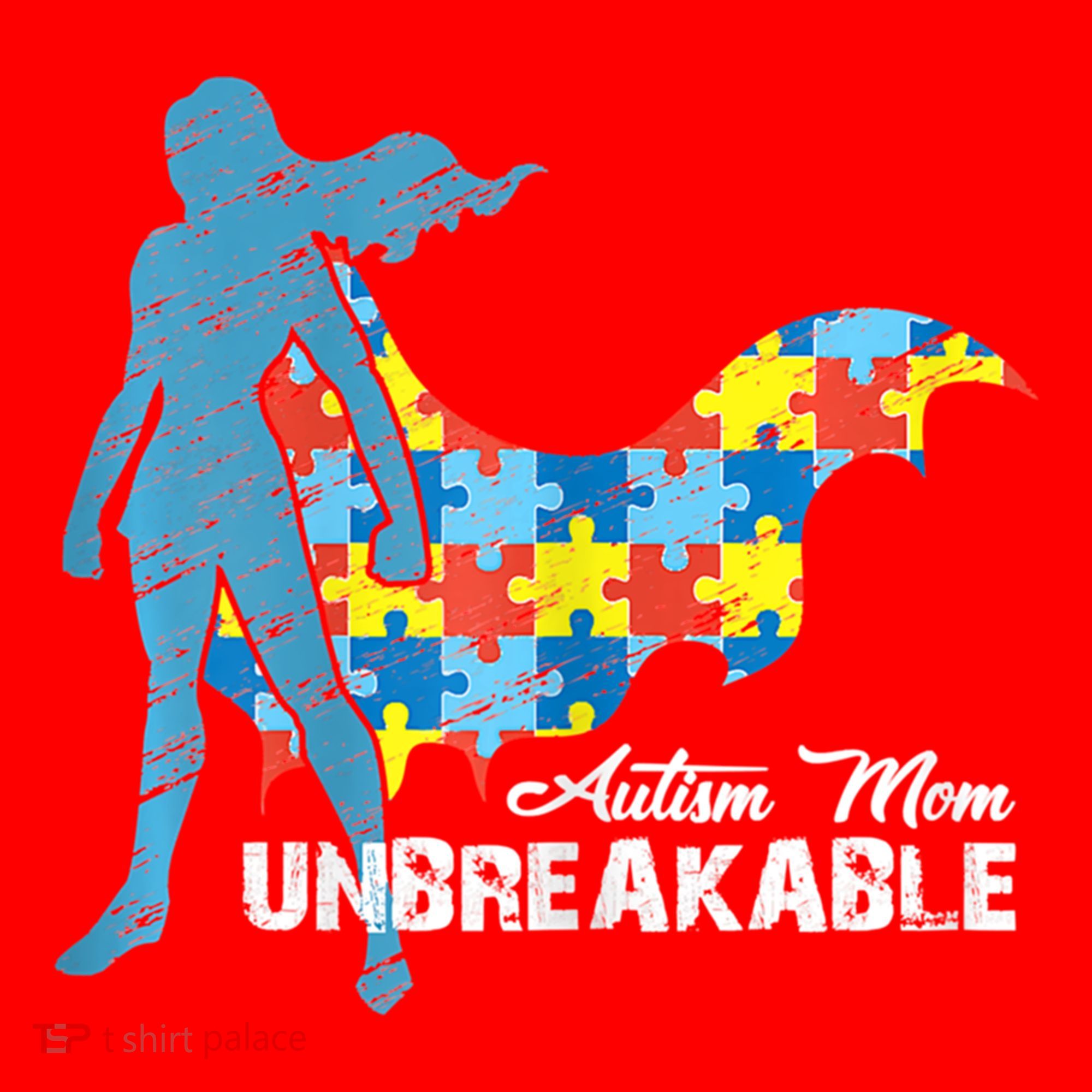 Autism Mom Unbreakable Autism Awareness Puzzle Gift Santa Hat