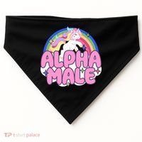 Alpha Male Unicorn Rainbow USA-Made Doggie Bandana thumb 0