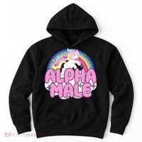 Alpha Male Unicorn Rainbow Hoodie thumb 0
