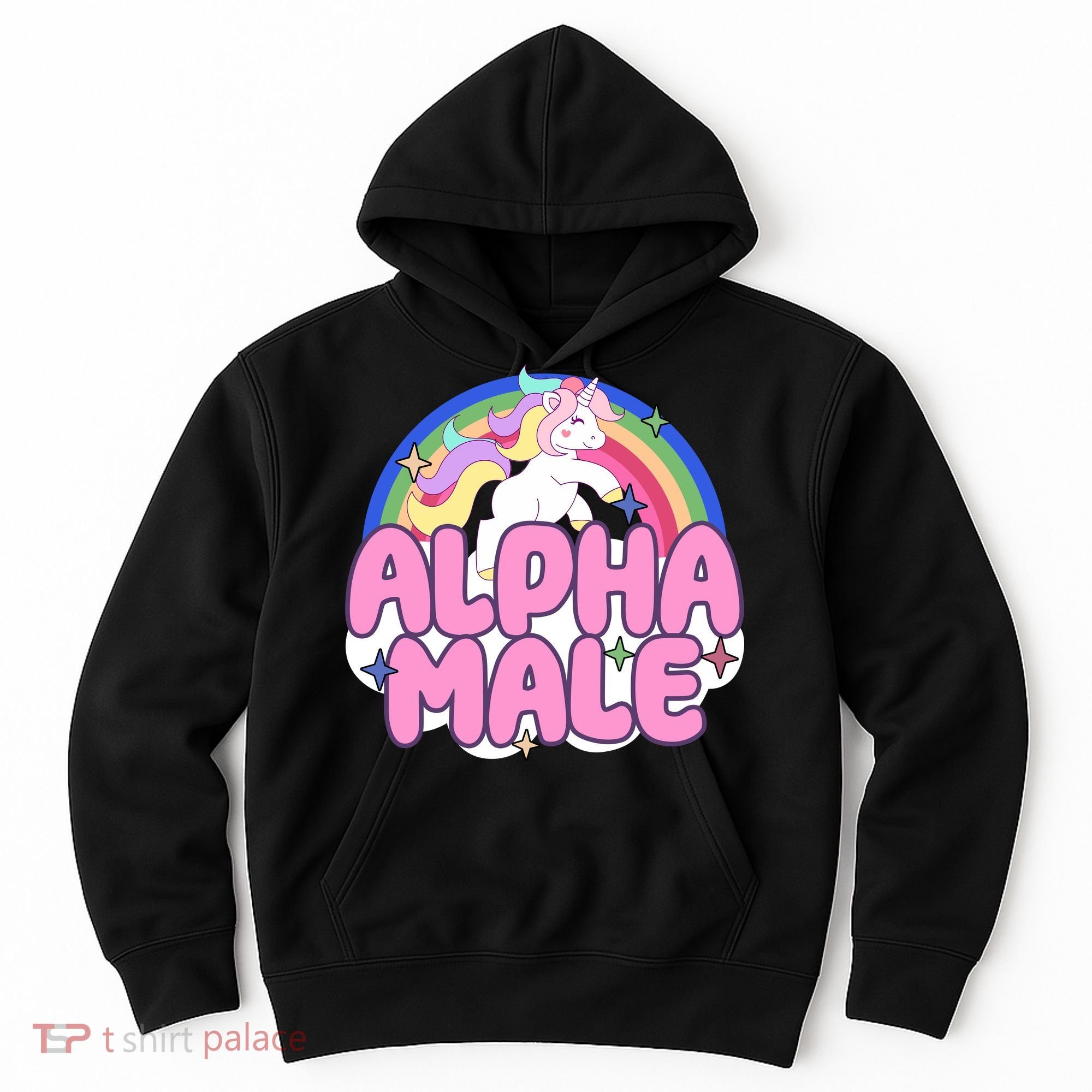 Alpha Male Unicorn Rainbow Hoodie