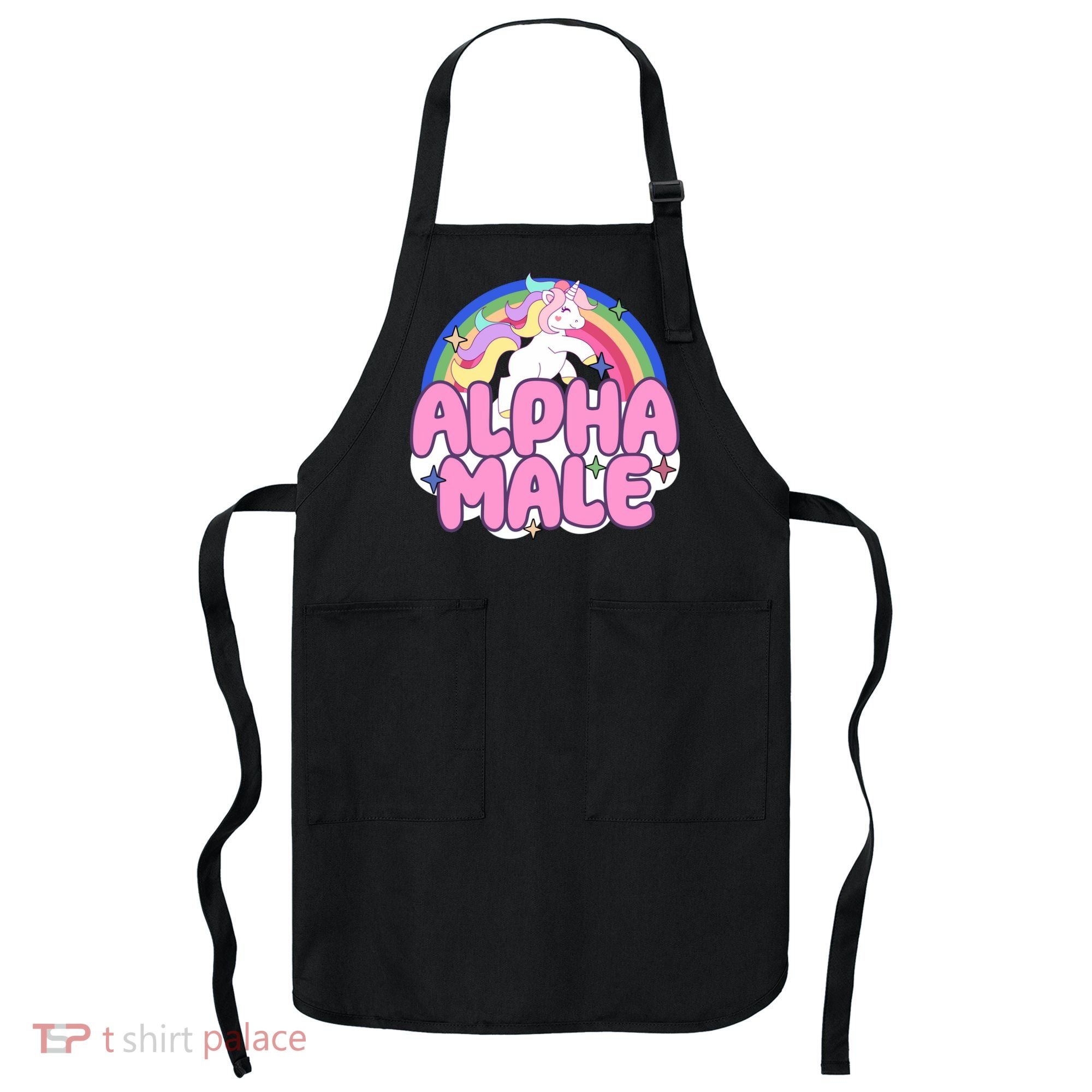 Alpha Male Unicorn Rainbow Apron