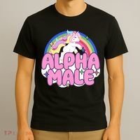 Alpha Male Unicorn Rainbow T-Shirt thumb 3