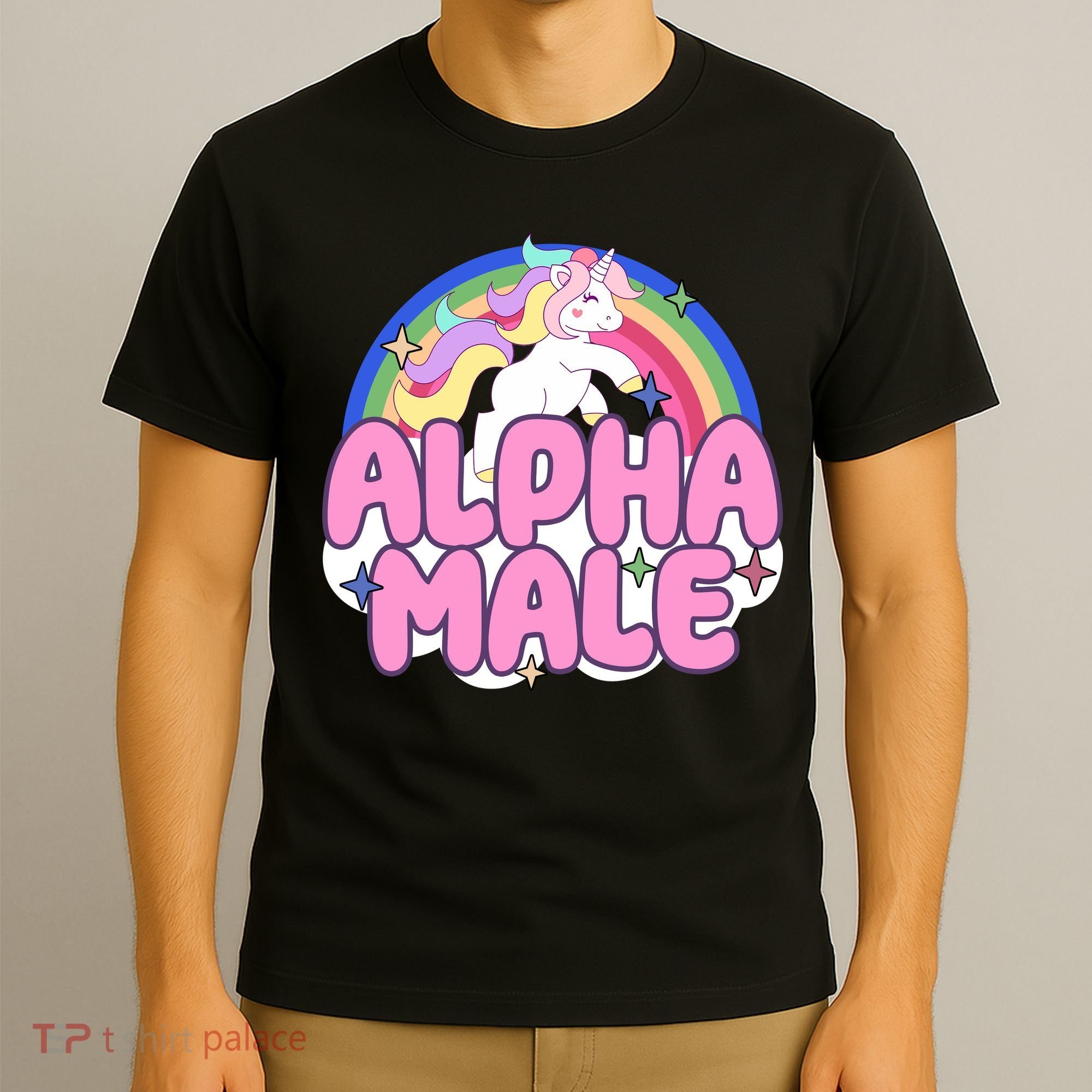 Alpha Male Unicorn Rainbow T-Shirt