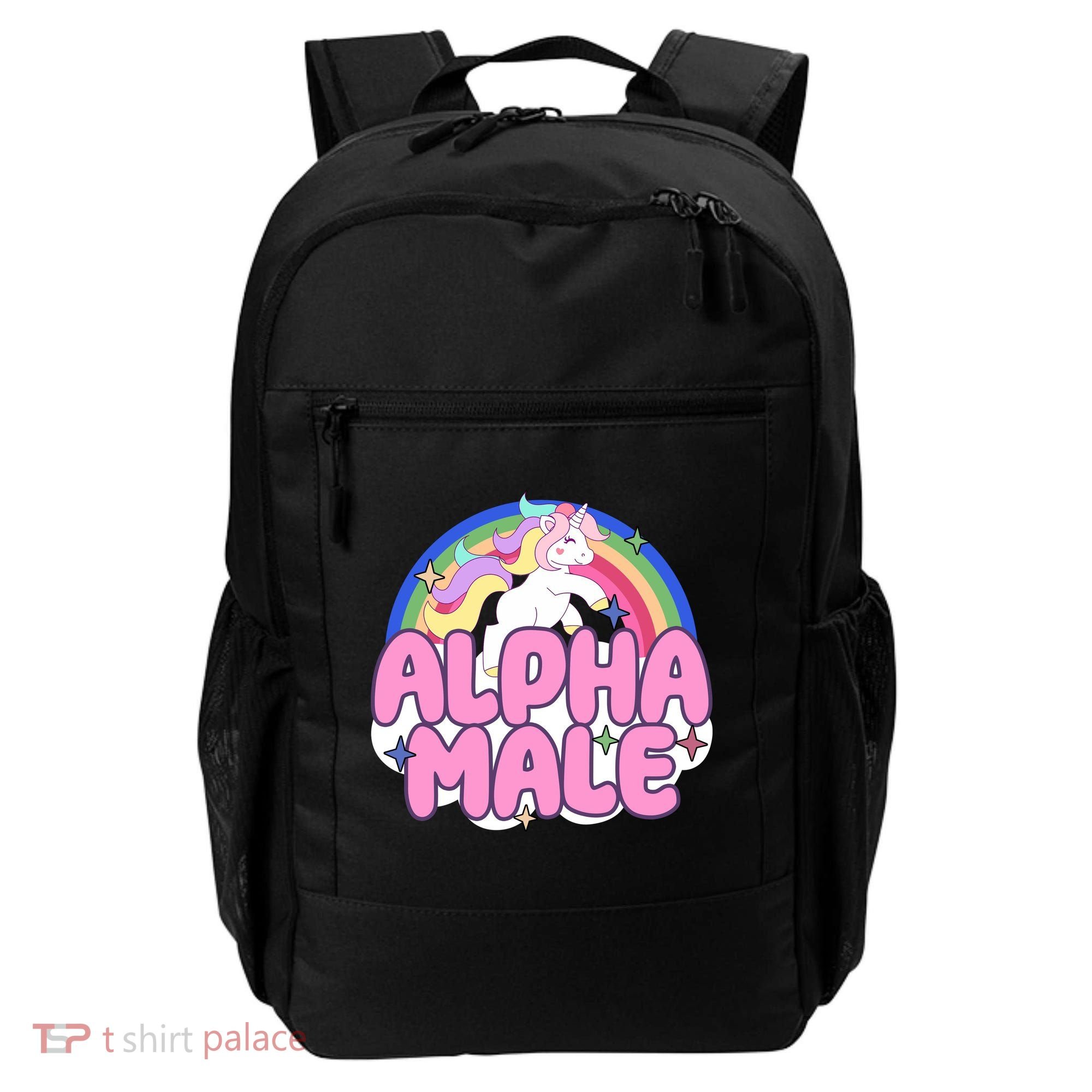 Alpha Male Unicorn Rainbow Backpack