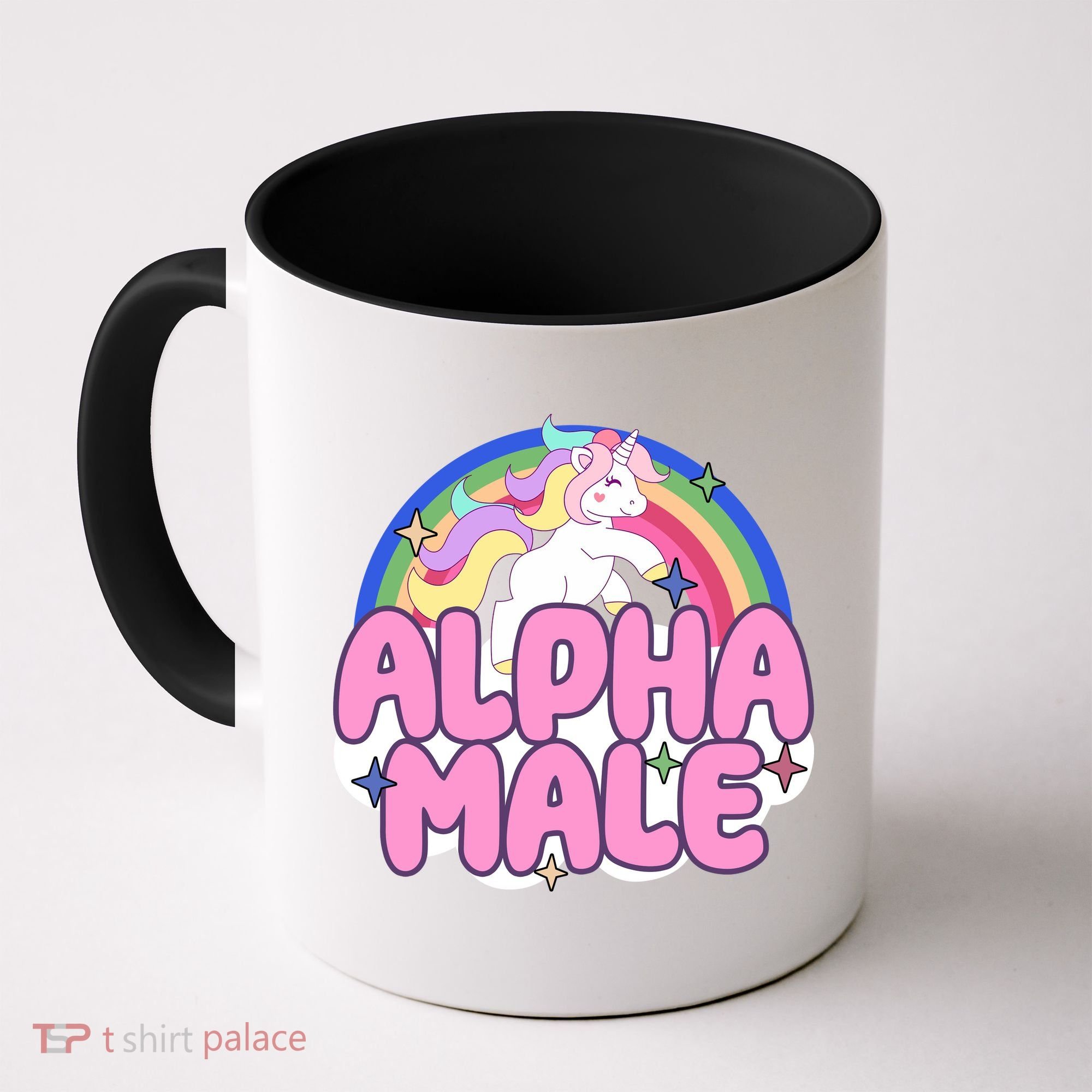 Alpha Male Unicorn Rainbow Coffee Mug