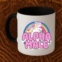 Alpha Male Unicorn Rainbow Coffee Mug thumb 2