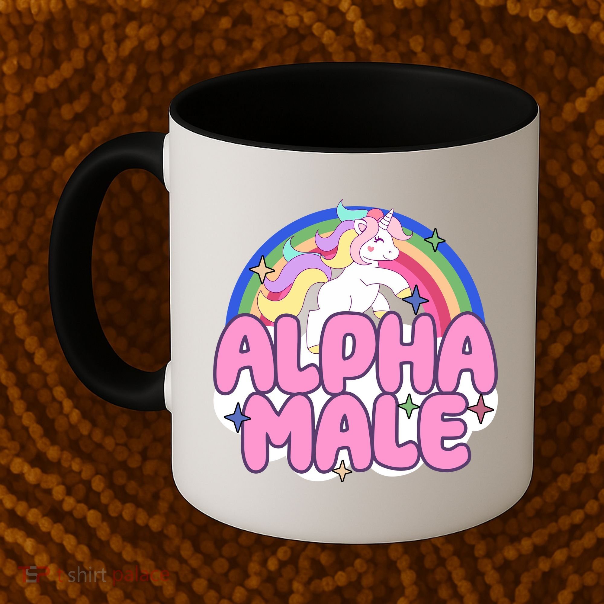 Alpha Male Unicorn Rainbow Coffee Mug