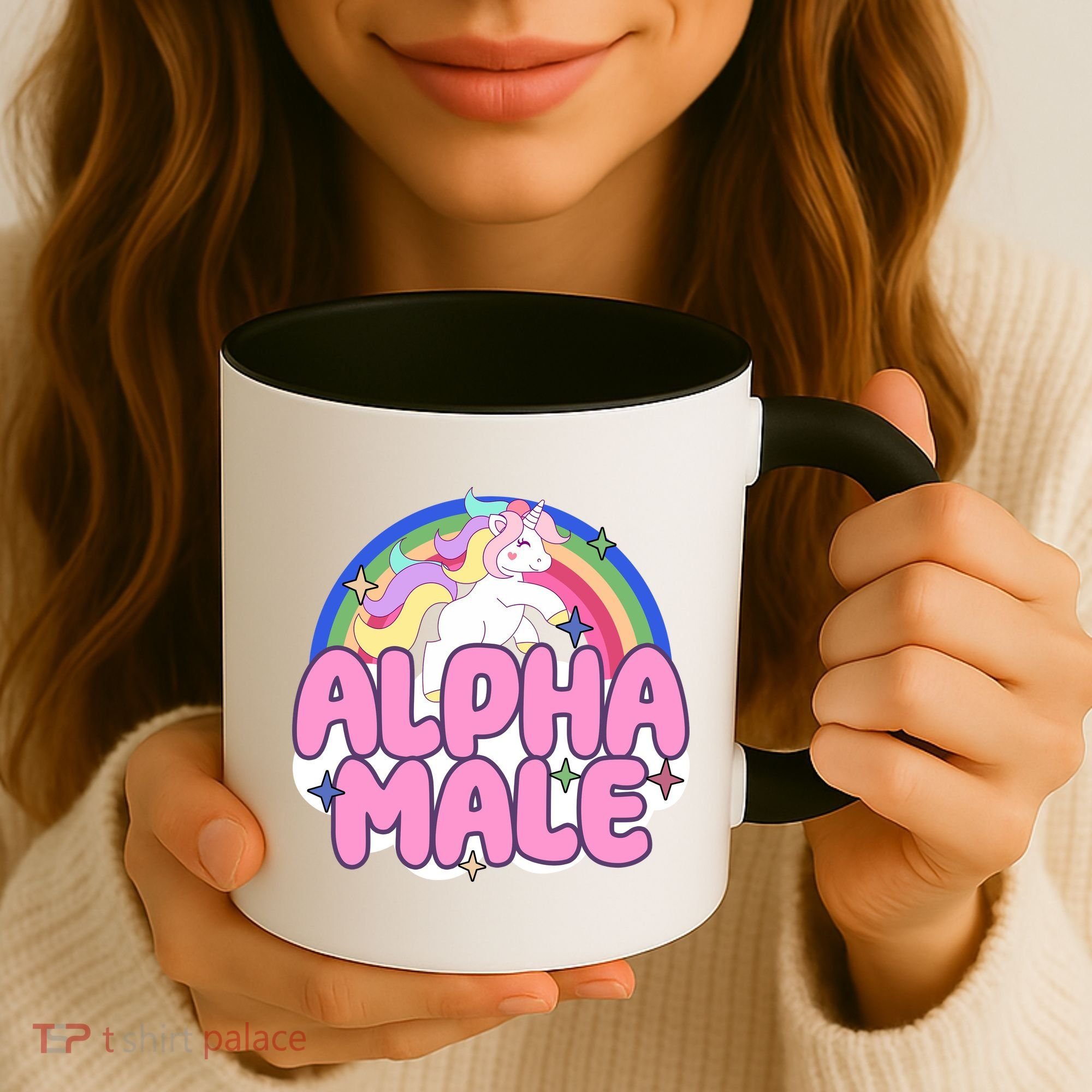 Alpha Male Unicorn Rainbow Coffee Mug