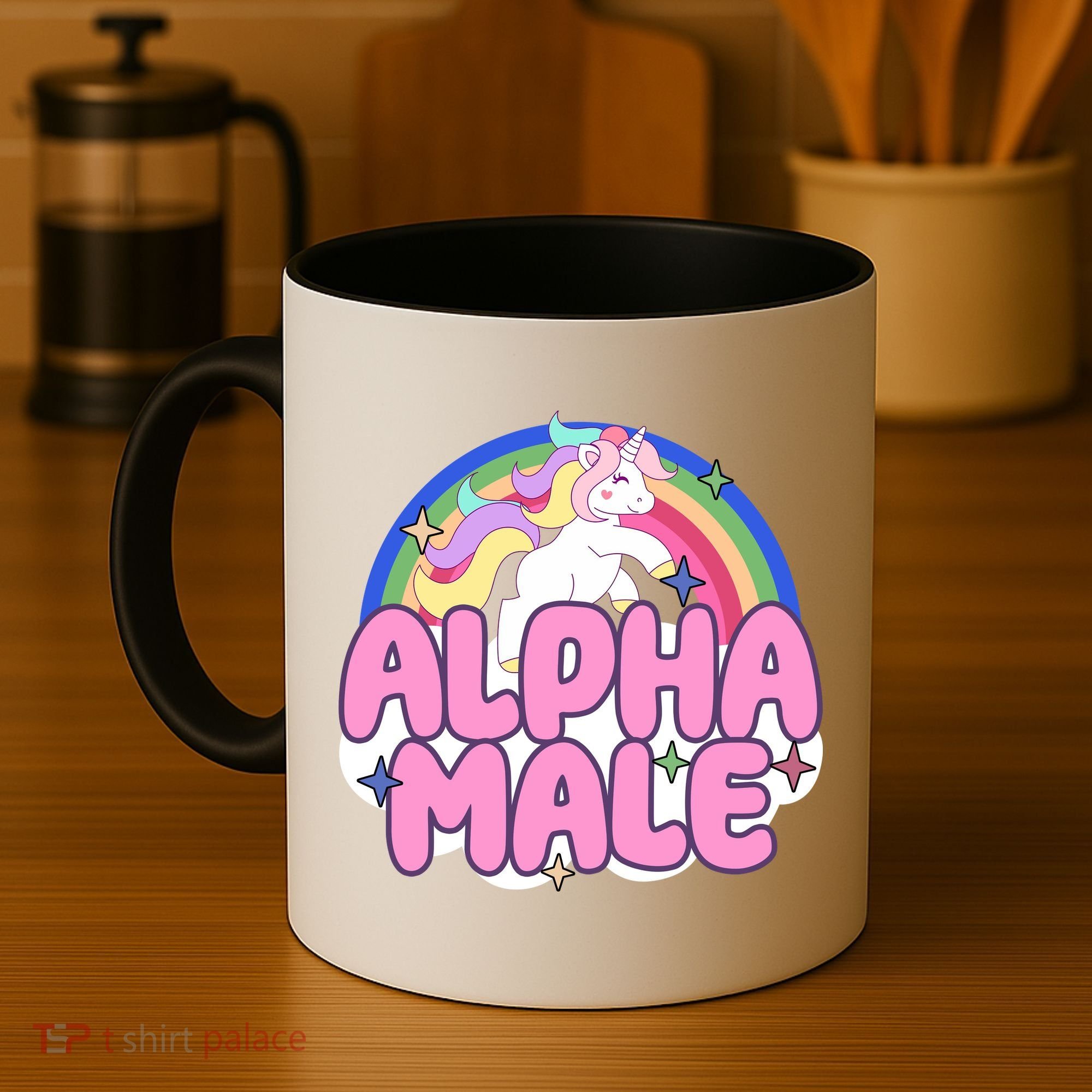 Alpha Male Unicorn Rainbow Coffee Mug