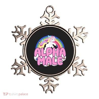 Alpha Male Unicorn Rainbow Ornament