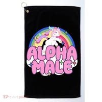 Alpha Male Unicorn Rainbow Golf Towel thumb 0