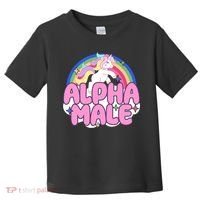 Alpha Male Unicorn Rainbow Toddler T-Shirt thumb 0