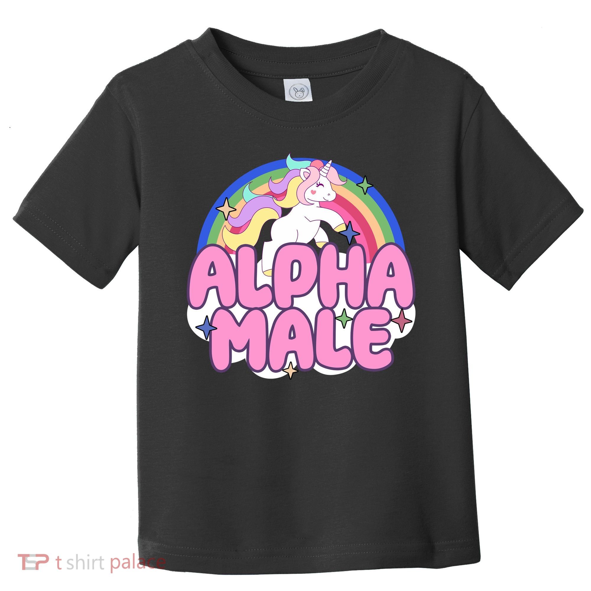 Alpha Male Unicorn Rainbow Toddler T-Shirt