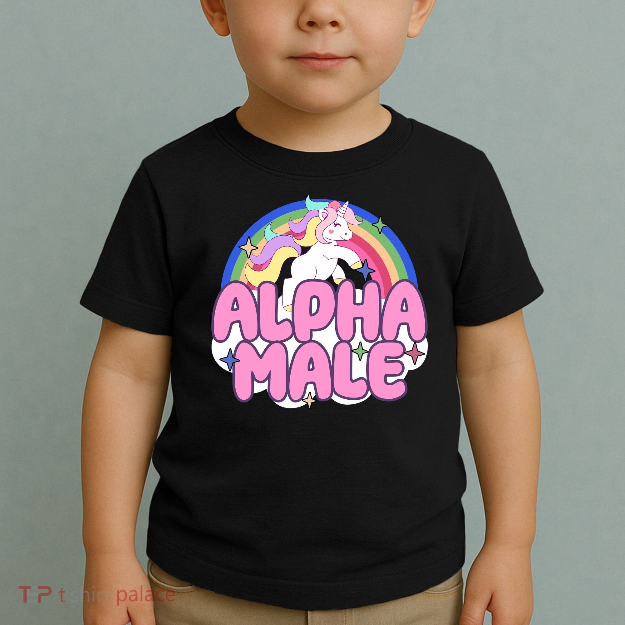 Alpha Male Unicorn Rainbow Toddler T-Shirt