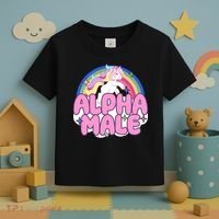 Alpha Male Unicorn Rainbow Toddler T-Shirt thumb 3