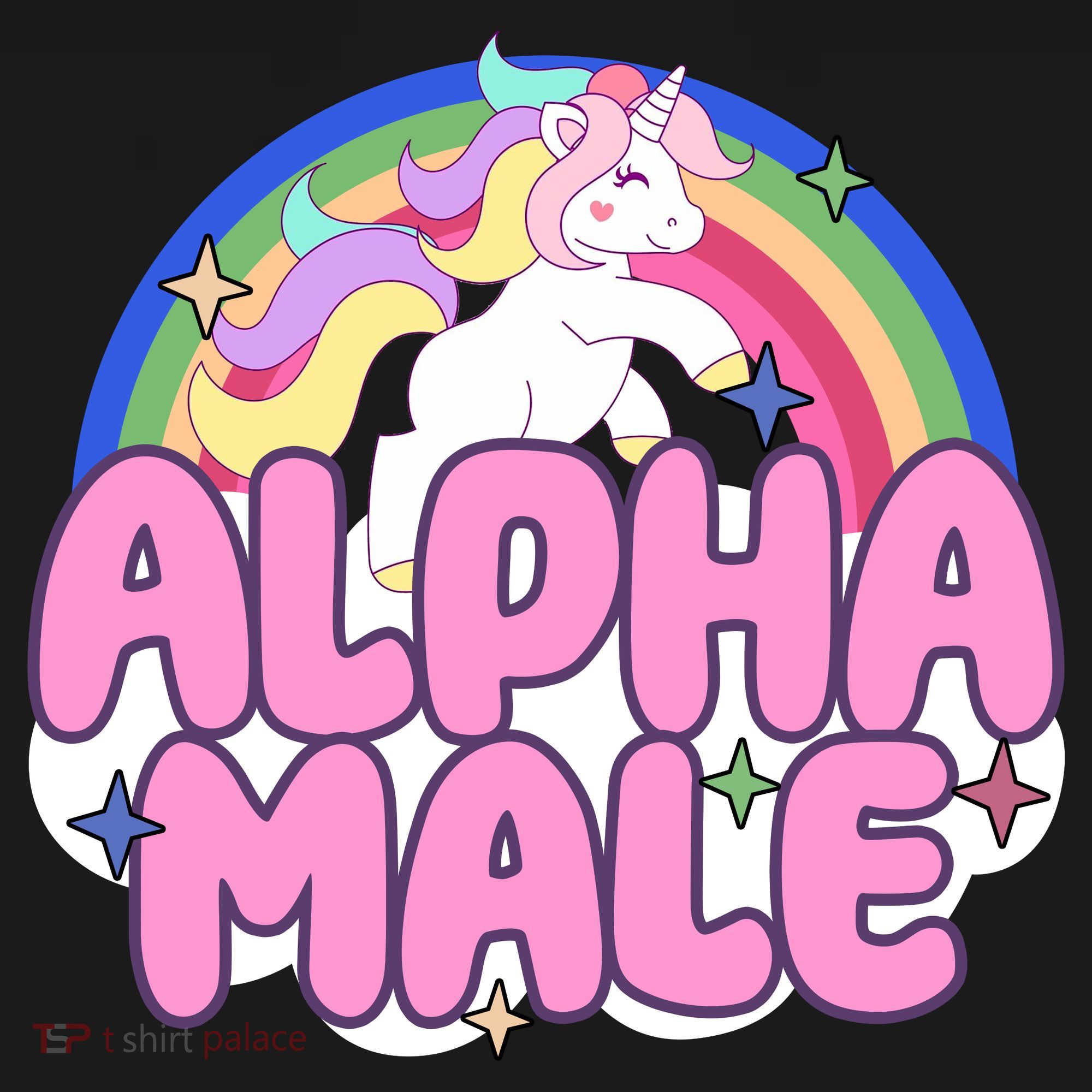 Alpha Male Unicorn Rainbow Women's T-Shirt