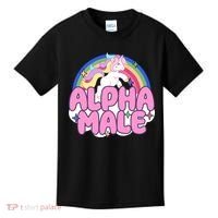 Alpha Male Unicorn Rainbow Kids T-Shirt thumb 0