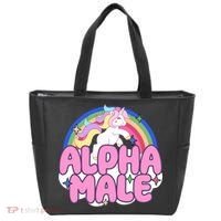 Alpha Male Unicorn Rainbow Tote Bag thumb 0
