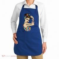 Autism Mom Unbreakable Rosie The Riveter Strong Woman Power Gift Apron thumb 2