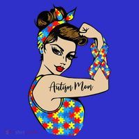 Autism Mom Unbreakable Rosie The Riveter Strong Woman Power Gift Visor thumb 3