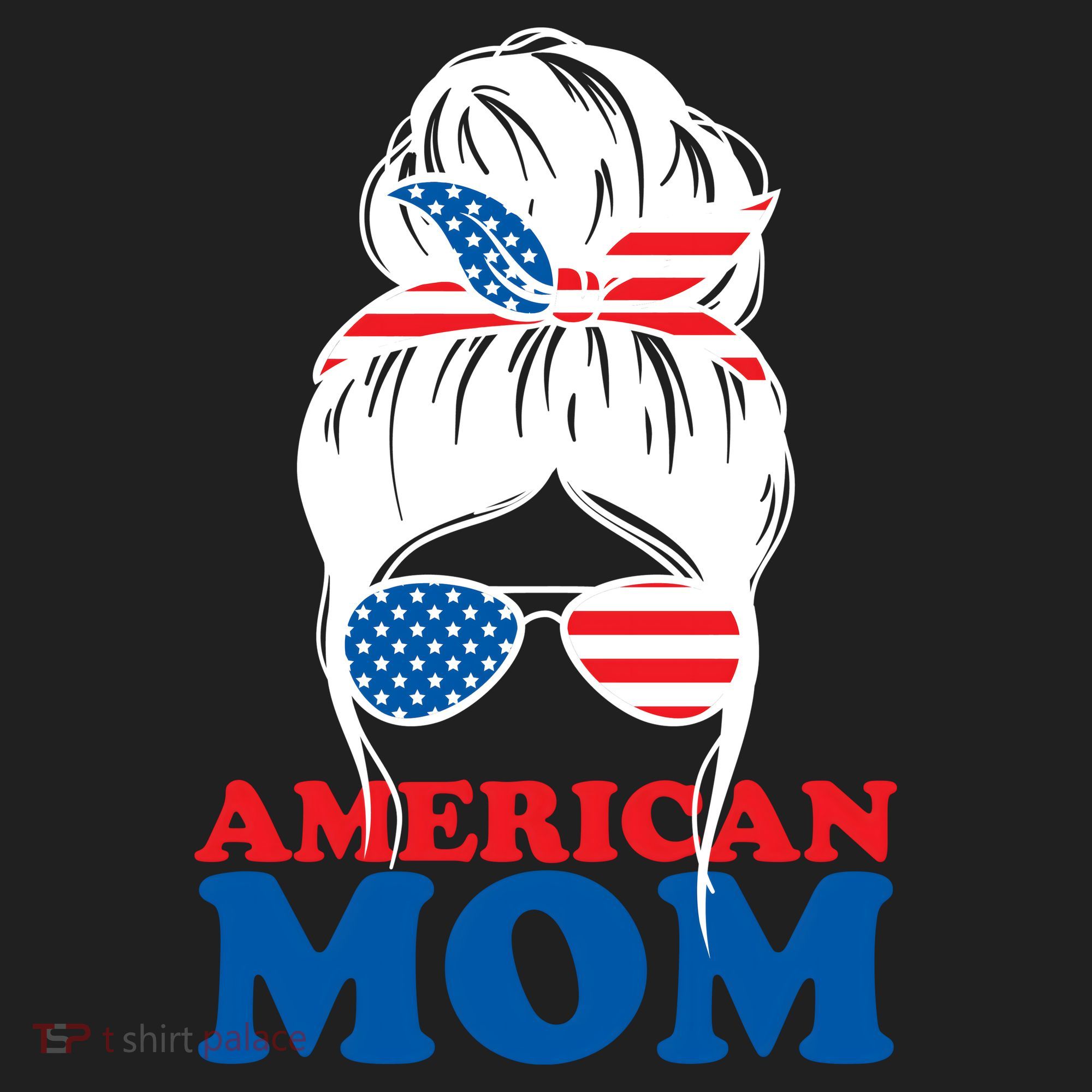 American Mom Usa Hair Bun Women's Sweatshirt