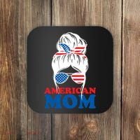 American Mom Usa Hair Bun Coaster thumb 0