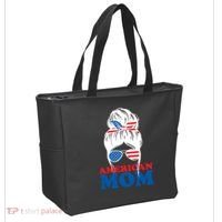 American Mom Usa Hair Bun Tote Bag thumb 2